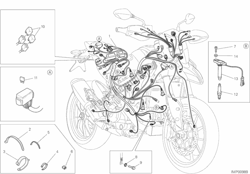 Wszystkie części do Wi? Zka Przewodów Ducati Hypermotard 939 2018
